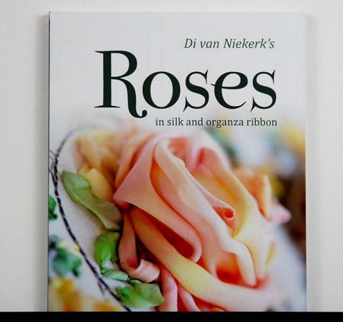 Roses in Silk and Organza Ribbon by Di van Niekerk